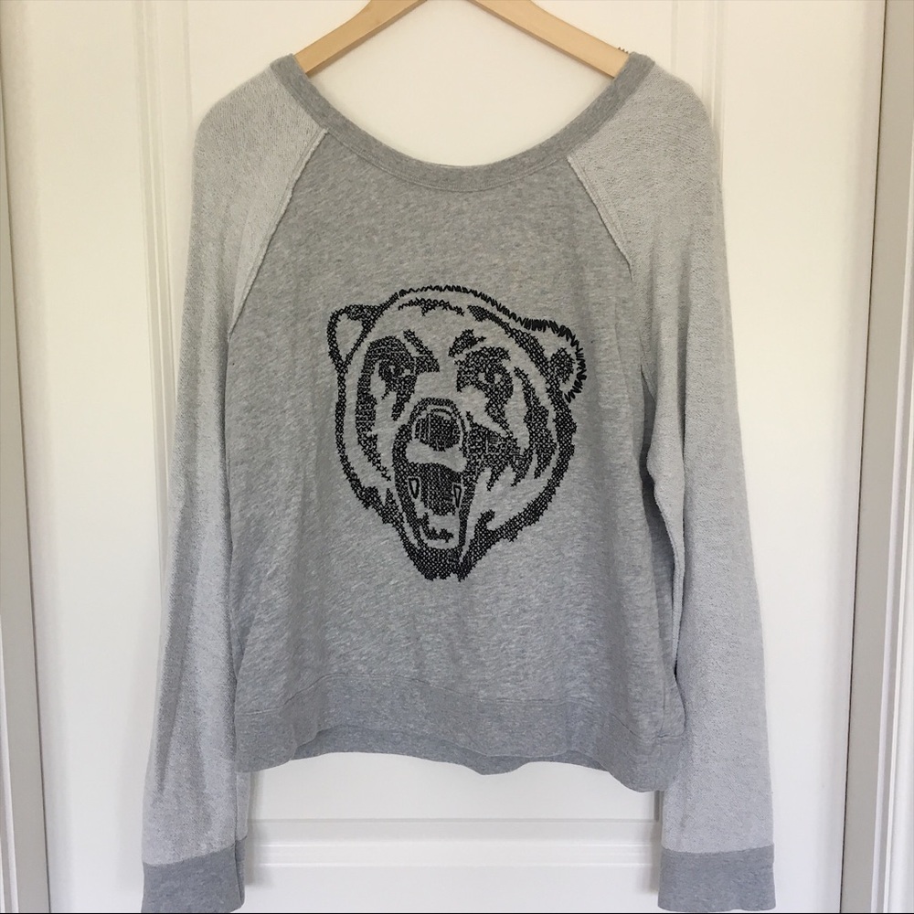 Free People Embroidered Bear Sweatshirt